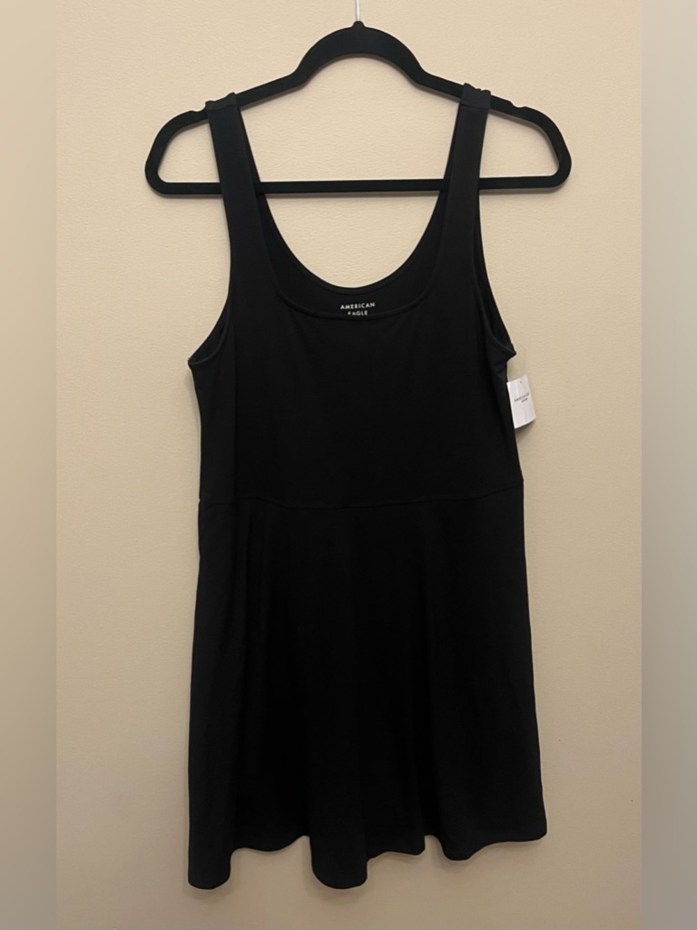 NWT American Eagle Outfitters Knit Skort Dress Women's Size XL Black Athleisure